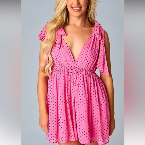 NEW Buddy Love MELANIE TIE-SHOULDER MINI DRESS - MINNIE - Picture 4 of 7